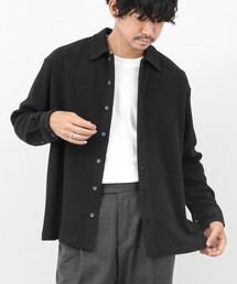 ウォッシャブル ニットシャツ/ジャージ/ストレッチ/25AW