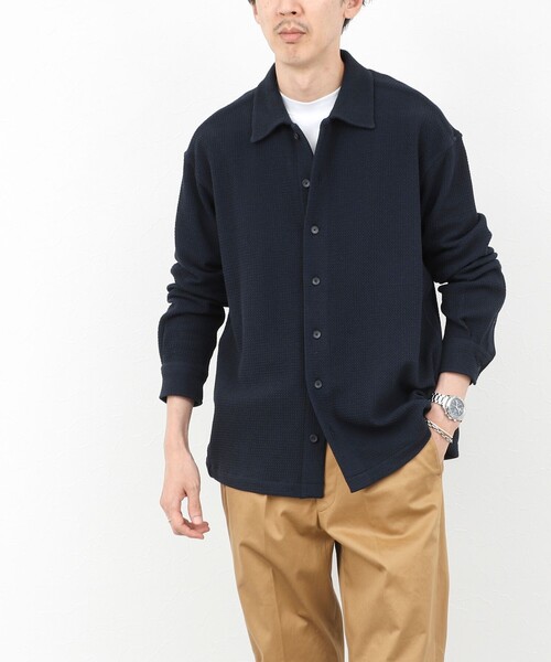 NOLLEY’S（ノーリーズ）の「ウォッシャブル ニットシャツ/ジャージ/ストレッチ/25AW（カーディガン/ボレロ・メンズ・ブラウン/ブラック/ネイビー・L/M/S）」の12枚目の写真