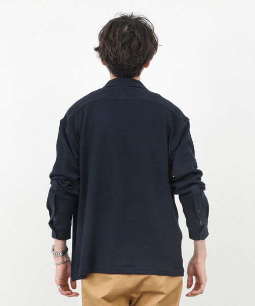 NOLLEY’S（ノーリーズ）の「ウォッシャブル ニットシャツ/ジャージ/ストレッチ/25AW（カーディガン/ボレロ・メンズ・ブラウン/ブラック/ネイビー・L/M/S）」の4枚目の写真