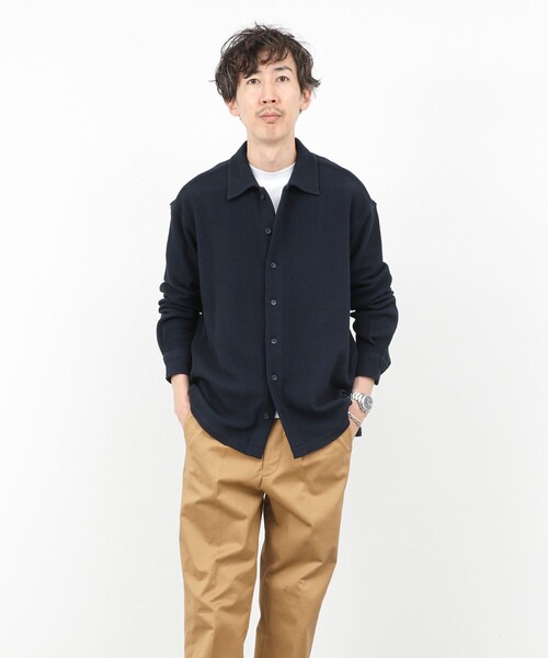 NOLLEY’S（ノーリーズ）の「ウォッシャブル ニットシャツ/ジャージ/ストレッチ/25AW（カーディガン/ボレロ・メンズ・ブラウン/ブラック/ネイビー・L/M/S）」の16枚目の写真