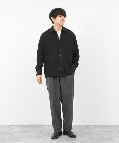 NOLLEY’S（ノーリーズ）の「ウォッシャブル ニットシャツ/ジャージ/ストレッチ/25AW（カーディガン/ボレロ・メンズ・ブラウン/ブラック/ネイビー・L/M/S）」の8枚目の写真