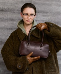 Square Utility Leather Bag / スクエアレザーハンドバッグ