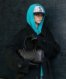 Square Utility Leather Bag / スクエアレザーハンドバッグ
