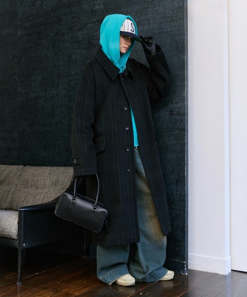 Square Utility Leather Bag / スクエアレザーハンドバッグ