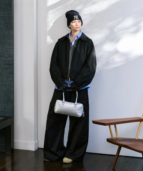 Square Utility Leather Bag / スクエアレザーハンドバッグ