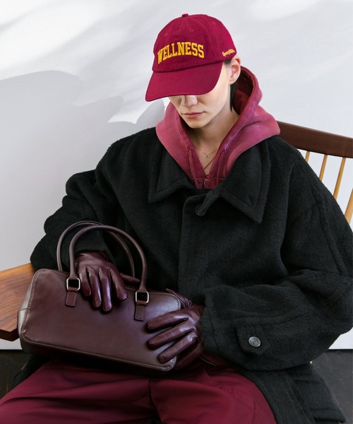 Square Utility Leather Bag / スクエアレザーハンドバッグ