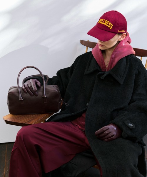 Square Utility Leather Bag / スクエアレザーハンドバッグ