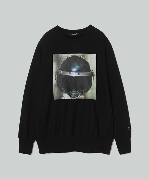 UNDERCOVER(アンダーカバー)の「【UNDERCOVER/アンダーカバー】UC2E4815-2 L/S Sweat(スウェット・メンズ・ブラック/グリーン・4/3)」の2枚目の写真