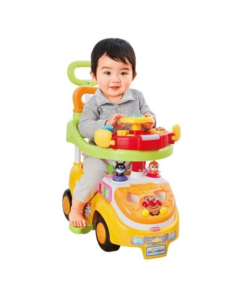 セール】アンパンマンよくばりビジーカーDX 押し棒＋ガード付き