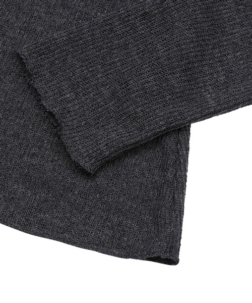 MUCENT(ムセント)の「A'GEM/9 × .kom 『MUCENT/ムーセント』 LUEUR SEE THROUGH V NECK KNIT/シースルーVネックニット(ニット/セーター・レディース・ホワイト/チャコールグレー/ブラック・FREE)」の9枚目の写真