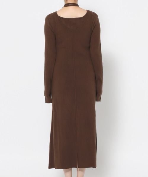 mysty woman（ミスティウーマン）の「マルチWAYカーデワンピSET 608445（ワンピース・レディース・アイボリー/ブラック/ブラウン・FREE）」の20枚目の写真