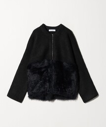 A DAY IN THE LIFE UNITED ARROWS（アデイインザライフユナイテッドアローズ）の「ガーター×フェザー ジップカーディガン ＜A DAY IN THE LIFE＞（カーディガン/ボレロ・レディース）」