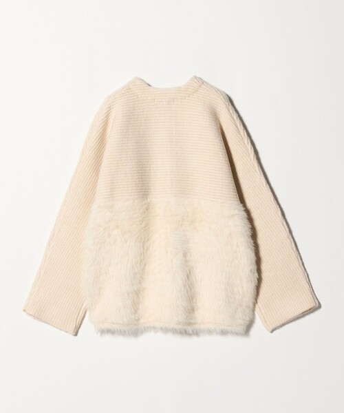 A DAY IN THE LIFE UNITED ARROWS（アデイインザライフユナイテッドアローズ）の「ガーター×フェザー ジップカーディガン ＜A DAY IN THE LIFE＞（カーディガン/ボレロ・レディース・オフホワイト/ブラック/ライトグレー・FREE）」の11枚目の写真
