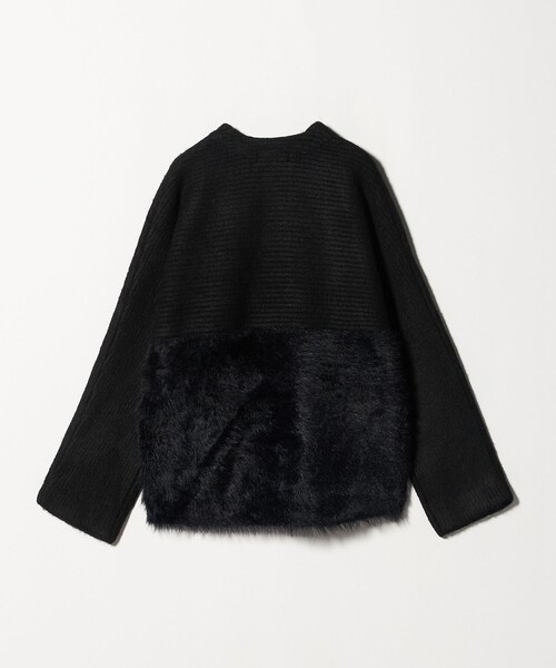 A DAY IN THE LIFE UNITED ARROWS（アデイインザライフユナイテッドアローズ）の「ガーター×フェザー ジップカーディガン ＜A DAY IN THE LIFE＞（カーディガン/ボレロ・レディース・オフホワイト/ブラック/ライトグレー・FREE）」の14枚目の写真