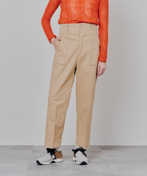 TEVALT(ヴァレット)の「チノベイカーパンツ(チノパンツ・レディース・ネイビー/キャメル・38)」の1枚目の写真