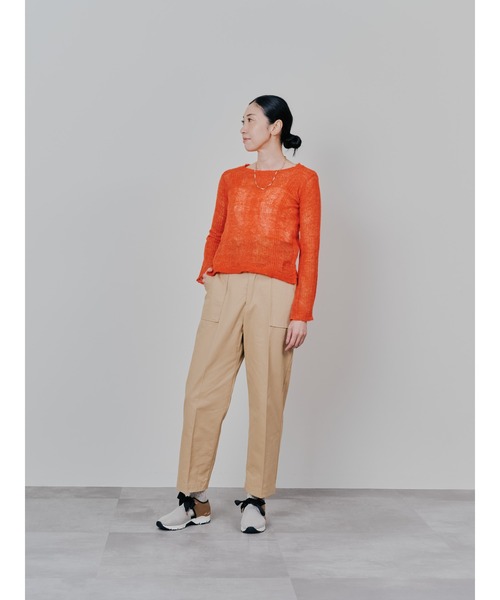 TEVALT(ヴァレット)の「チノベイカーパンツ(チノパンツ・レディース・ネイビー/キャメル・38)」の4枚目の写真