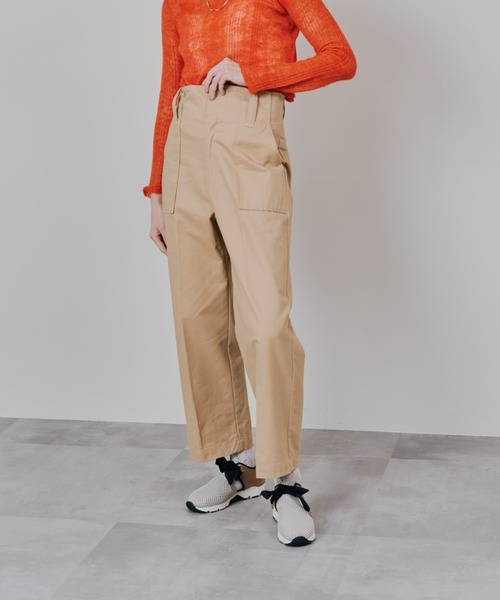 TEVALT(ヴァレット)の「チノベイカーパンツ(チノパンツ・レディース・ネイビー/キャメル・38)」の3枚目の写真
