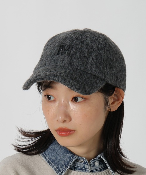 LAKOLE（ラコレ）の「アソートシャギーキャップ / 591267（キャップ・レディース・チャコール/その他1/オフホワイト・FREE）」の2枚目の写真