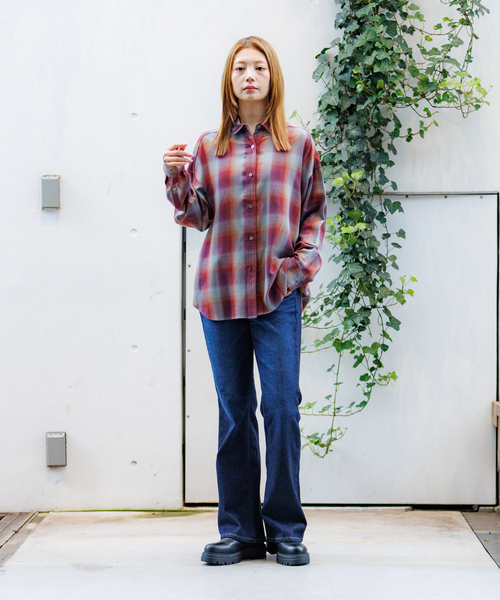 SOMETHING/サムシング】BODYFIRE FLARE /フレアデニム / '暖'（デニム