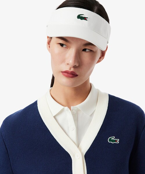 LACOSTE(ラコステ)の「防風 ウィンドブレイカーニットカーディガン(カーディガン/ボレロ・レディース・ネイビー・34/36/38)」の2枚目の写真
