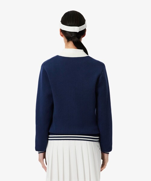 LACOSTE(ラコステ)の「防風 ウィンドブレイカーニットカーディガン(カーディガン/ボレロ・レディース・ネイビー・34/36/38)」の3枚目の写真