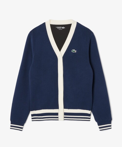 LACOSTE(ラコステ)の「防風 ウィンドブレイカーニットカーディガン(カーディガン/ボレロ・レディース・ネイビー・34/36/38)」の4枚目の写真