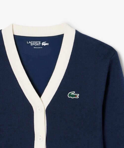 LACOSTE(ラコステ)の「防風 ウィンドブレイカーニットカーディガン(カーディガン/ボレロ・レディース・ネイビー・34/36/38)」の5枚目の写真