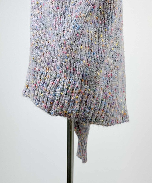 PICCIN（ピッチン）の「ポンポンヤーンボリュームニット（ニット/セーター・レディース・ブルー/ライトグレー・M）」の20枚目の写真