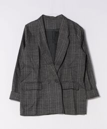 美品2024AWDrawer グレンチェックテーラードジャケット 楽天市場】テーラードジャケット レディース アウター 春 ジャケット