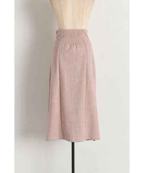 tocco closet(トッコ クローゼット)の「ビジュー付きハイウエストラップタイトスエードスカート(スカート・レディース・ブラウン/ピンク/アイボリー・M)」の15枚目の写真