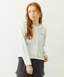 MILKFED. | STRIPED FLOWER WAFFLE CARDIGAN(カーディガン/ボレロ)