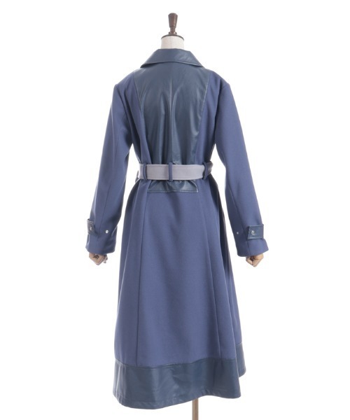 axes femme（アクシーズファム）の「チェーン付異素材切替コート（ダッフルコート・レディース・チャコール/ブルー/ブラック・FREE）」の19枚目の写真