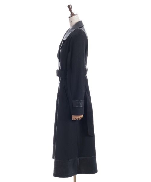 axes femme（アクシーズファム）の「チェーン付異素材切替コート（ダッフルコート・レディース・チャコール/ブルー/ブラック・FREE）」の11枚目の写真