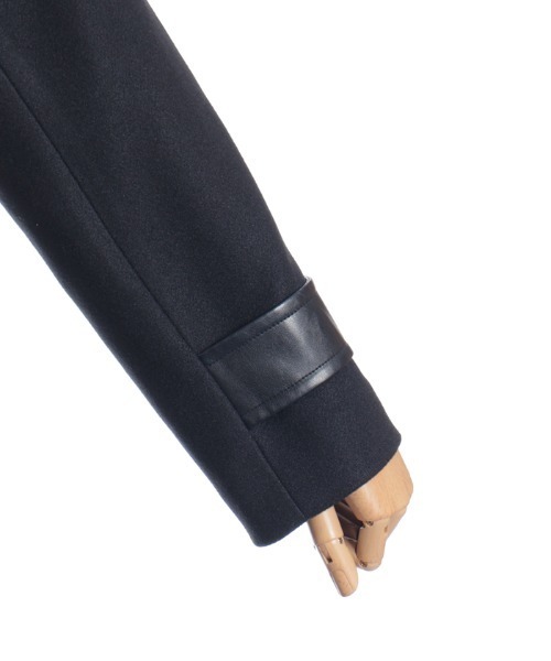 axes femme（アクシーズファム）の「チェーン付異素材切替コート（ダッフルコート・レディース・チャコール/ブルー/ブラック・FREE）」の5枚目の写真