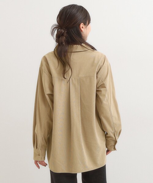 Cutie Blonde（キューティーブロンド）の「【旭山動物園応援商品】ワンポイント刺繍 コーデュロイシャツ（シャツ/ブラウス・レディース・アイボリー/ベージュ・01/03/04/02）」の8枚目の写真