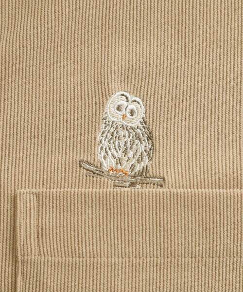 Cutie Blonde（キューティーブロンド）の「【旭山動物園応援商品】ワンポイント刺繍 コーデュロイシャツ（シャツ/ブラウス・レディース・アイボリー/ベージュ・01/03/04/02）」の10枚目の写真