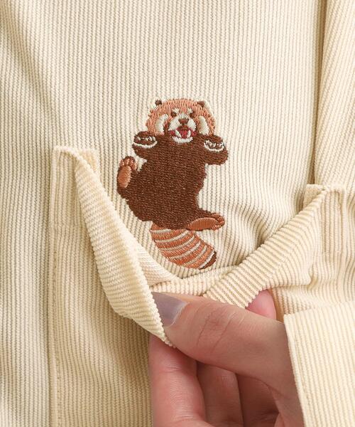 Cutie Blonde（キューティーブロンド）の「【旭山動物園応援商品】ワンポイント刺繍 コーデュロイシャツ（シャツ/ブラウス・レディース・アイボリー/ベージュ・01/03/04/02）」の18枚目の写真