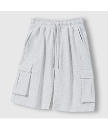 LEMAIN SECOND（リメインセカンド）の「BERMUDA WIDE ONE-TUCK CARGO SWEAT SHORTS [WHITE MELANGE]（その他パンツ）」