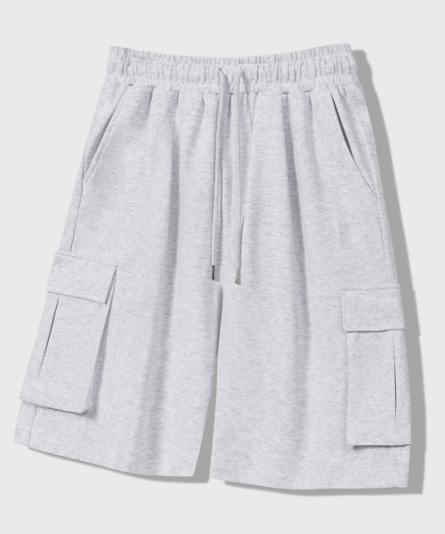 LEMAIN SECOND（リメインセカンド）の「BERMUDA WIDE ONE-TUCK CARGO SWEAT SHORTS [WHITE MELANGE]（その他パンツ・メンズ・その他・SMALL/MEDIUM）」の5枚目の写真