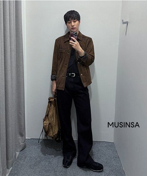 MUSINSA STANDARD（ムシンサスタンダード）の「フレアデニムパンツ[ブラック]（デニムパンツ・メンズ・その他・40/33/26/29/38/42/36/34/30/31/27/28/32）」の9枚目の写真