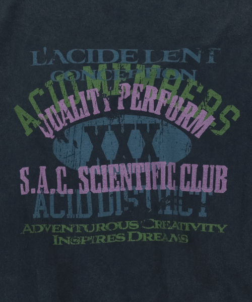 SLOWACID（スローアシッド）の「SAC ヴィンテージグラフィックロングスリーブ [ネイビー]（Tシャツ/カットソー・メンズ・その他・SMALL/MEDIUM/LARGE）」の4枚目の写真