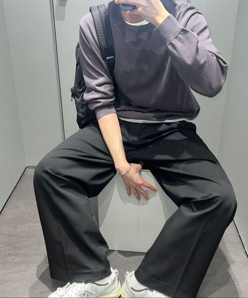 MUSINSA STANDARD（ムシンサスタンダード）の「スーパーワイドヒドゥンバンディングスラックス[ブラック]（スラックス・メンズ・その他・28/29/32/30/31/33/26/27/40/38/36/34/42）」の12枚目の写真