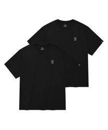 [2PACK] ロゴ半袖Tシャツ ブラック/ブラック