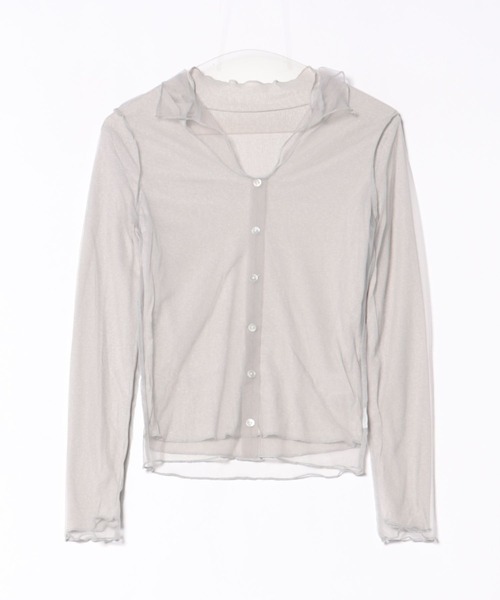LAULEN(ローレン)の「sheer layered rib tops /シアーレイヤードリブトップス(Tシャツ/カットソー・レディース・グレー/チャコールグレー・FREE)」の13枚目の写真