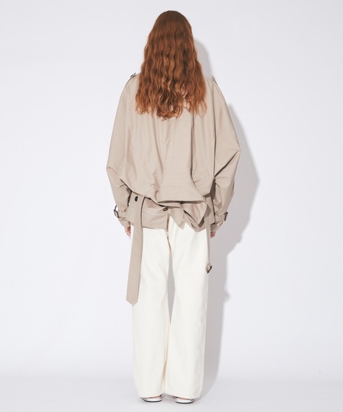 beautiful people（ビューティフルピープル）の「double-end technical twill trenchcoat（トレンチコート・レディース・ベージュ/ブラック・38）」の14枚目の写真