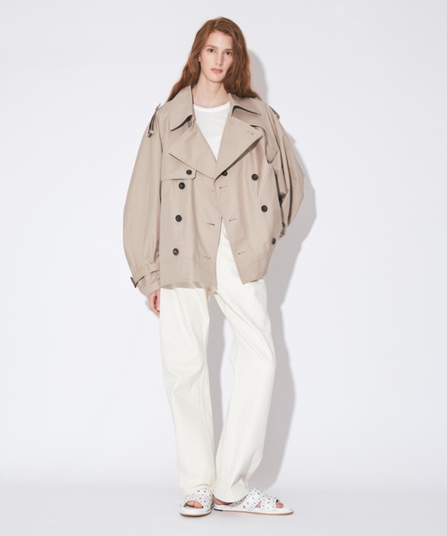 beautiful people（ビューティフルピープル）の「double-end technical twill trenchcoat（トレンチコート・レディース・ベージュ/ブラック・38）」の15枚目の写真