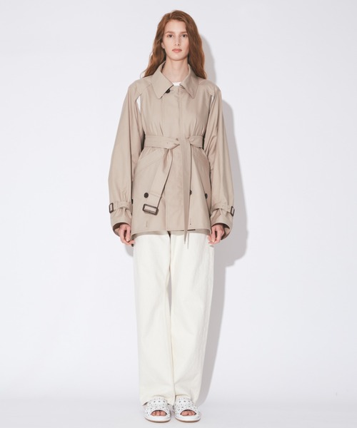 beautiful people（ビューティフルピープル）の「double-end technical twill trenchcoat（トレンチコート・レディース・ベージュ/ブラック・38）」の21枚目の写真
