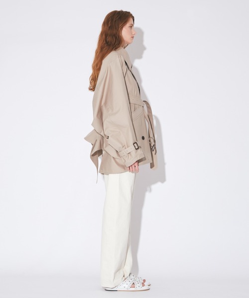beautiful people（ビューティフルピープル）の「double-end technical twill trenchcoat（トレンチコート・レディース・ベージュ/ブラック・38）」の22枚目の写真