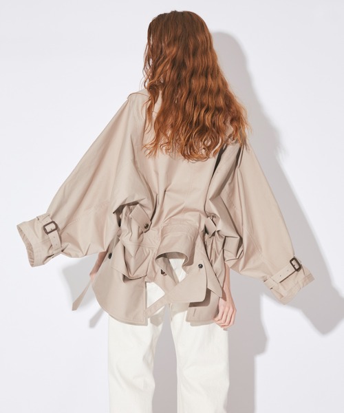 beautiful people（ビューティフルピープル）の「double-end technical twill trenchcoat（トレンチコート・レディース・ベージュ/ブラック・38）」の20枚目の写真