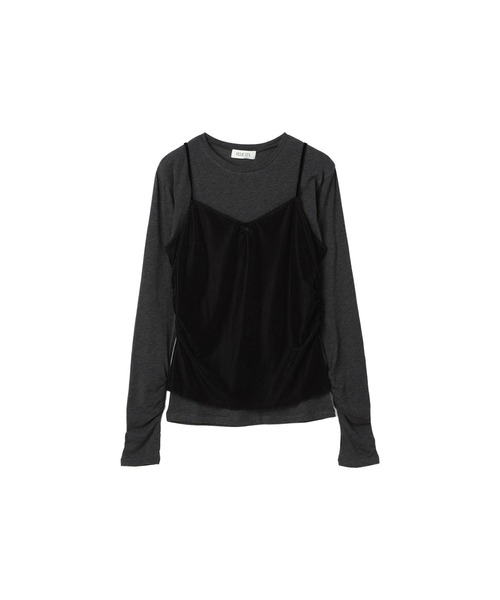 FELICITY（フェリシティ）の「Layered Cut Tops（Tシャツ/カットソー・レディース・アイボリー/チャコール・2）」の22枚目の写真